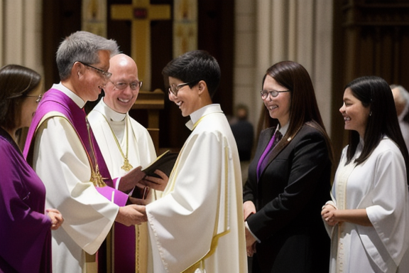 Group receiving the sacrament of Confirmation