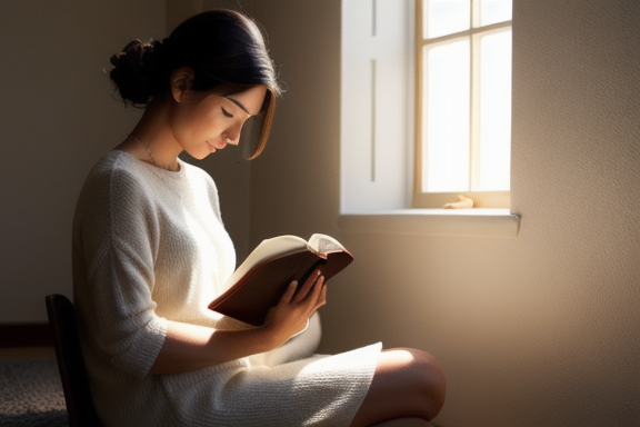 Person reading the Bible