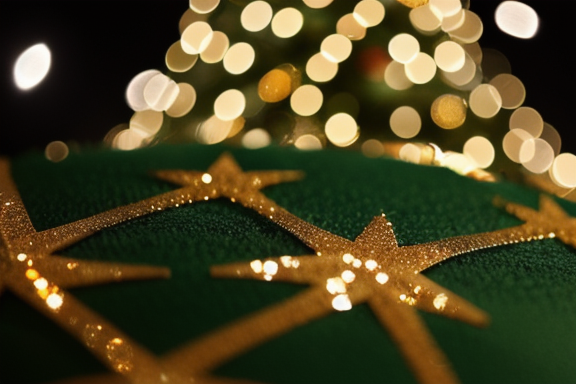 Christmas tree with a shining star on top. Amuleto de natal
