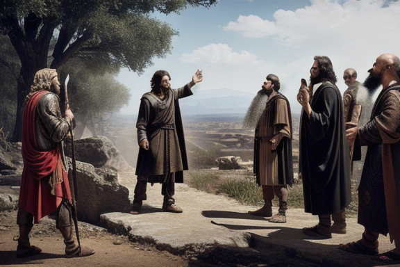 Elias confronting the prophets of Baal