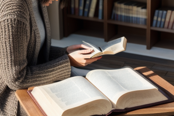 Person reading the Bible