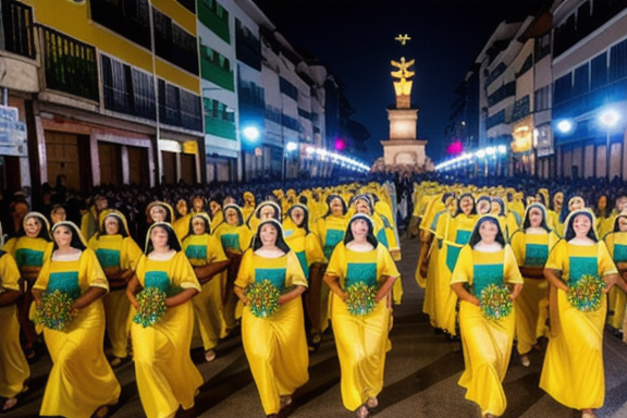 A procession in Brazil celebrating the devotion to Our Lady Untier of Knots